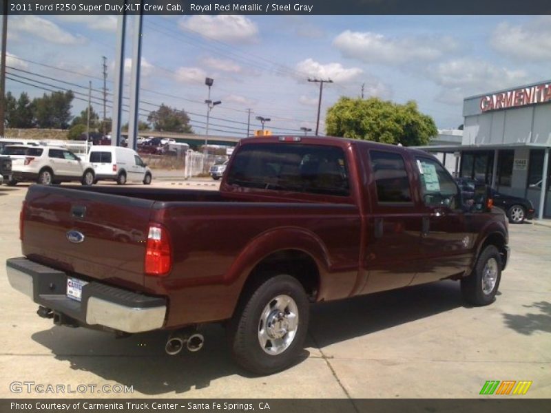 Royal Red Metallic / Steel Gray 2011 Ford F250 Super Duty XLT Crew Cab