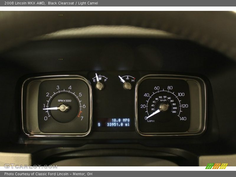 Black Clearcoat / Light Camel 2008 Lincoln MKX AWD