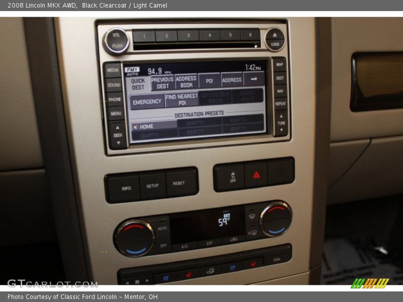 Black Clearcoat / Light Camel 2008 Lincoln MKX AWD