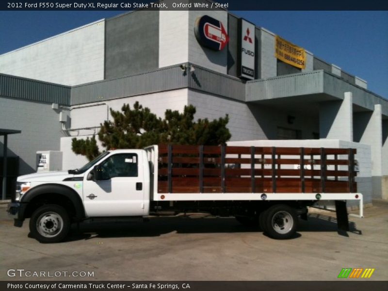 Oxford White / Steel 2012 Ford F550 Super Duty XL Regular Cab Stake Truck