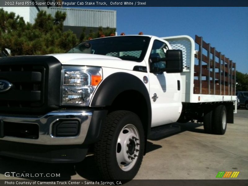 Oxford White / Steel 2012 Ford F550 Super Duty XL Regular Cab Stake Truck