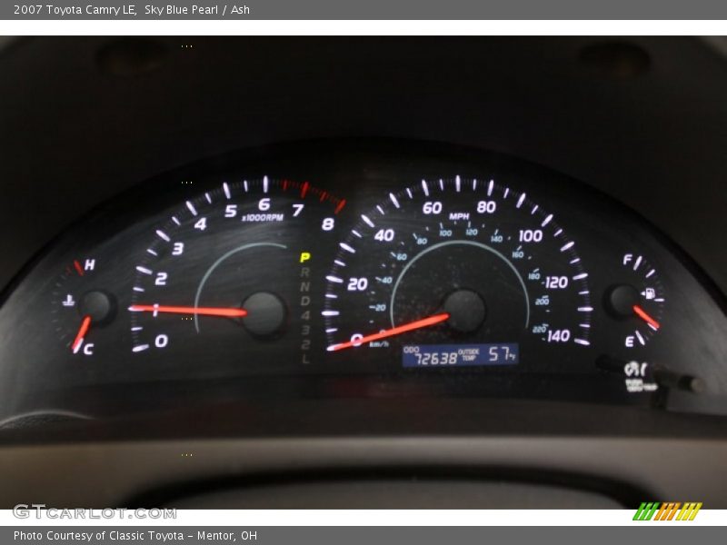 Sky Blue Pearl / Ash 2007 Toyota Camry LE