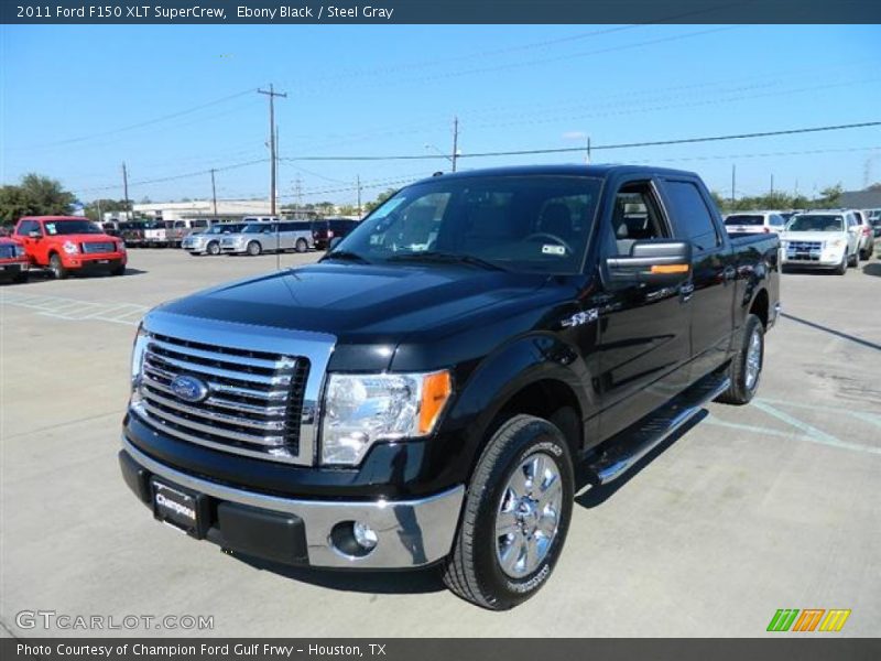 Ebony Black / Steel Gray 2011 Ford F150 XLT SuperCrew