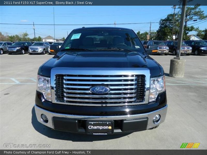 Ebony Black / Steel Gray 2011 Ford F150 XLT SuperCrew