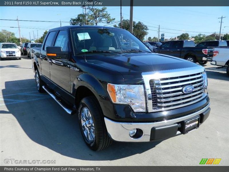 Ebony Black / Steel Gray 2011 Ford F150 XLT SuperCrew