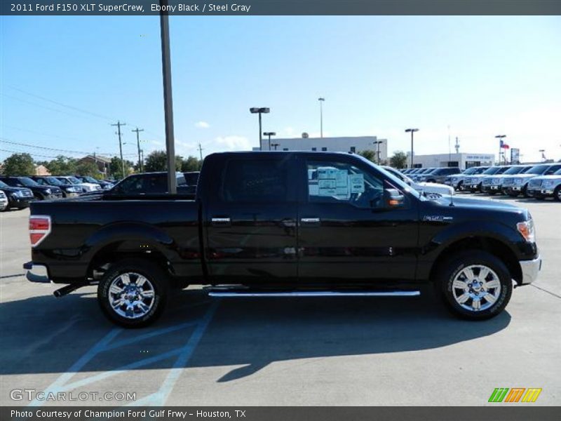 Ebony Black / Steel Gray 2011 Ford F150 XLT SuperCrew