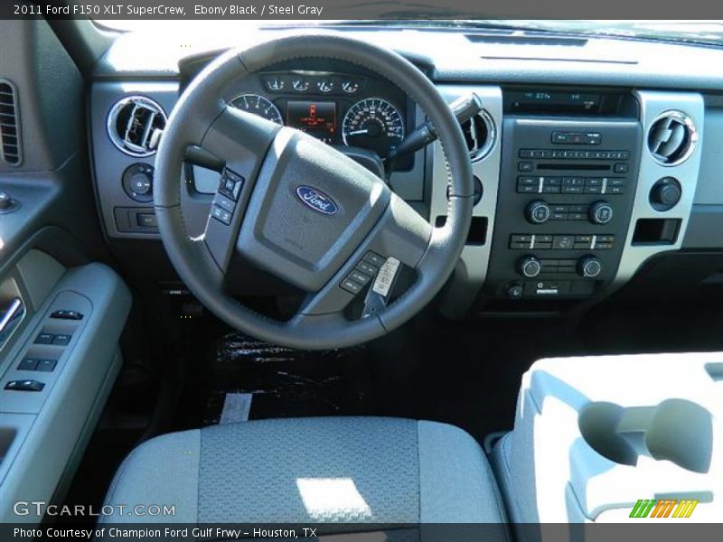 Ebony Black / Steel Gray 2011 Ford F150 XLT SuperCrew