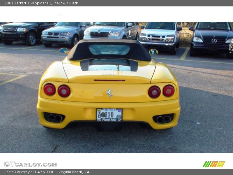 Yellow / Black 2001 Ferrari 360 Spider F1