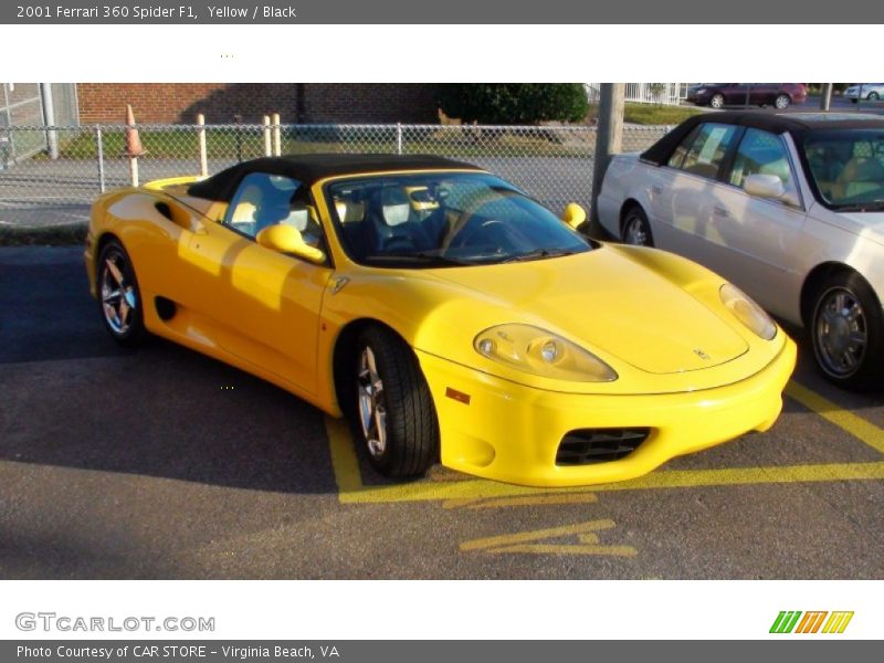 Yellow / Black 2001 Ferrari 360 Spider F1