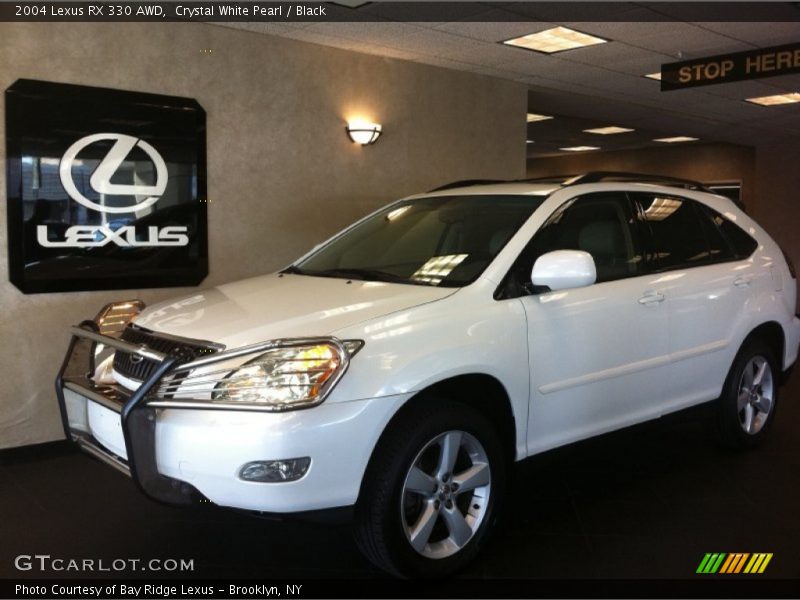 Crystal White Pearl / Black 2004 Lexus RX 330 AWD