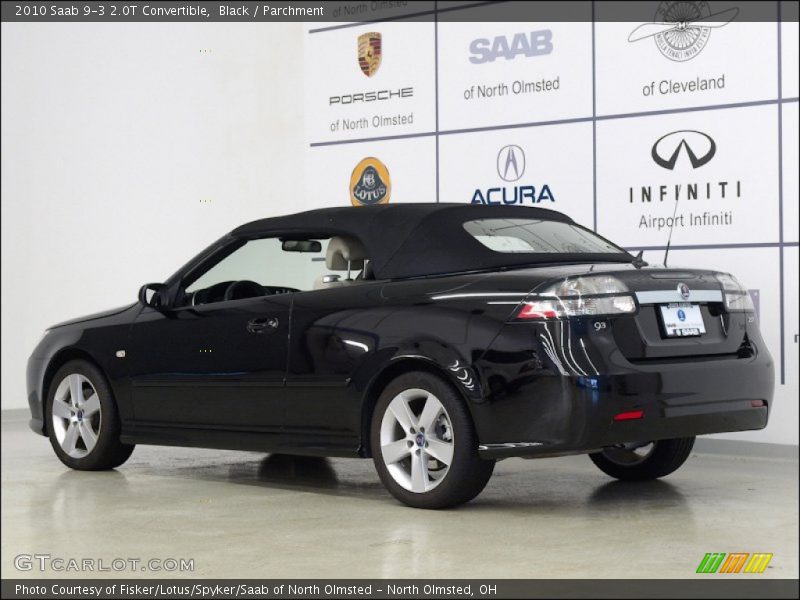 Black / Parchment 2010 Saab 9-3 2.0T Convertible