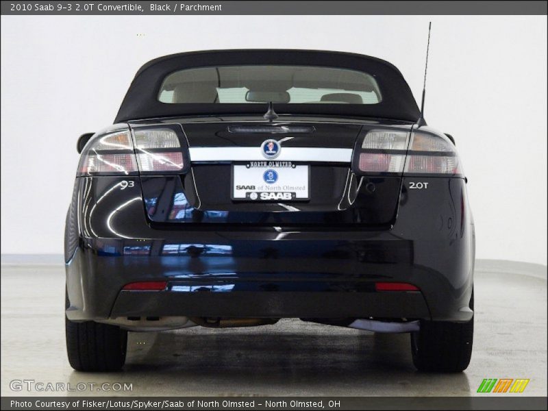 Black / Parchment 2010 Saab 9-3 2.0T Convertible