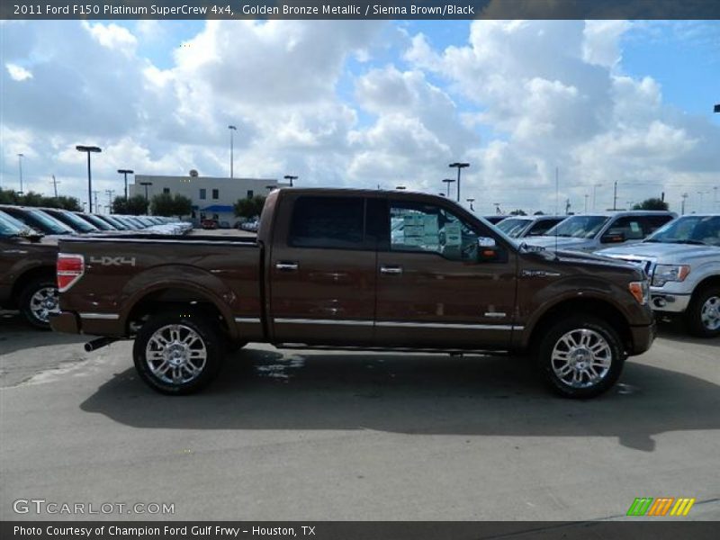 Golden Bronze Metallic / Sienna Brown/Black 2011 Ford F150 Platinum SuperCrew 4x4