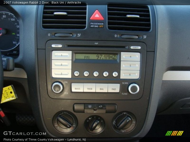 Black Uni / Anthracite 2007 Volkswagen Rabbit 2 Door