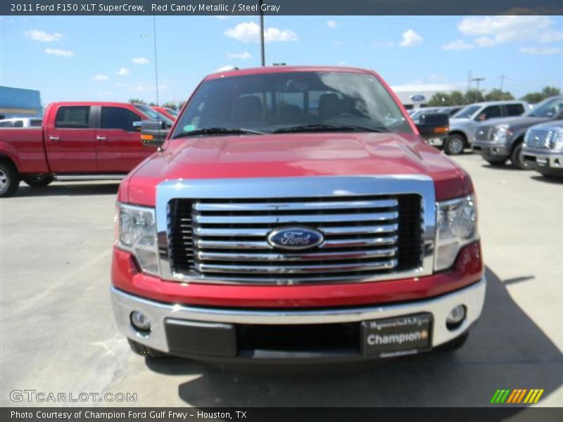 Red Candy Metallic / Steel Gray 2011 Ford F150 XLT SuperCrew