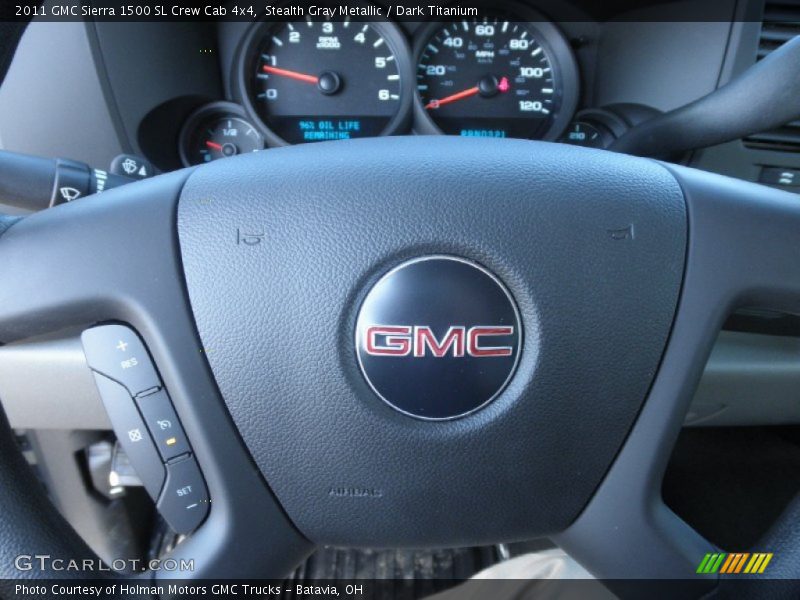 Stealth Gray Metallic / Dark Titanium 2011 GMC Sierra 1500 SL Crew Cab 4x4