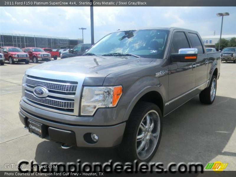 Sterling Grey Metallic / Steel Gray/Black 2011 Ford F150 Platinum SuperCrew 4x4