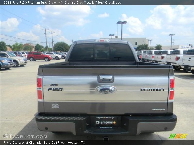 Sterling Grey Metallic / Steel Gray/Black 2011 Ford F150 Platinum SuperCrew 4x4