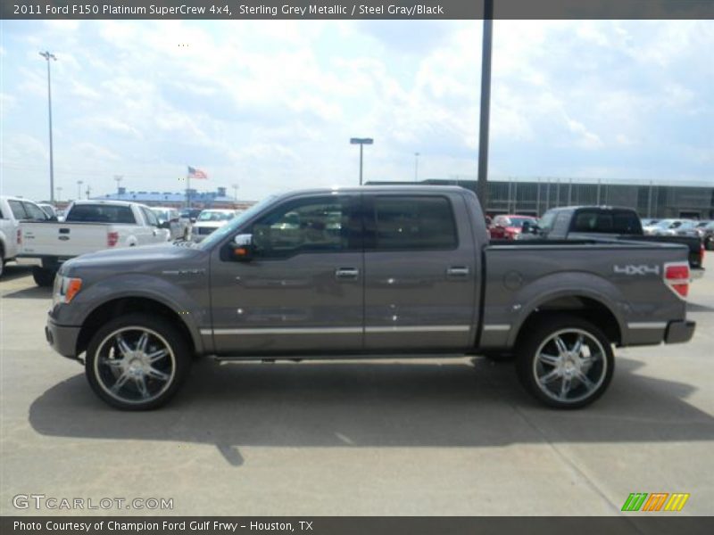 Sterling Grey Metallic / Steel Gray/Black 2011 Ford F150 Platinum SuperCrew 4x4