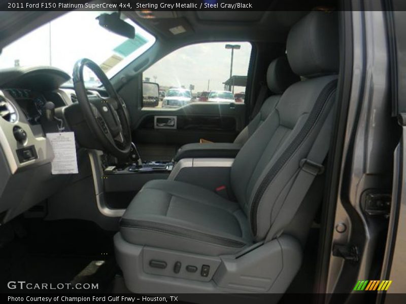 Sterling Grey Metallic / Steel Gray/Black 2011 Ford F150 Platinum SuperCrew 4x4