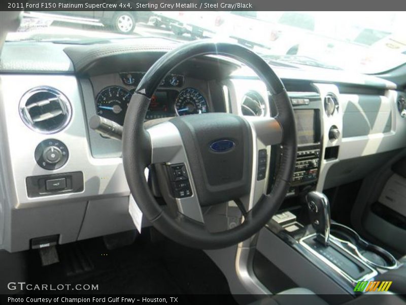 Sterling Grey Metallic / Steel Gray/Black 2011 Ford F150 Platinum SuperCrew 4x4