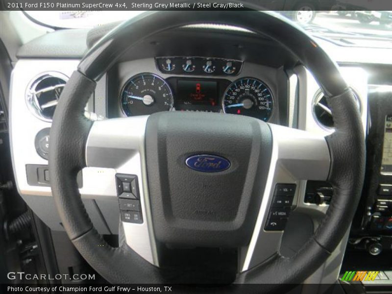 Sterling Grey Metallic / Steel Gray/Black 2011 Ford F150 Platinum SuperCrew 4x4