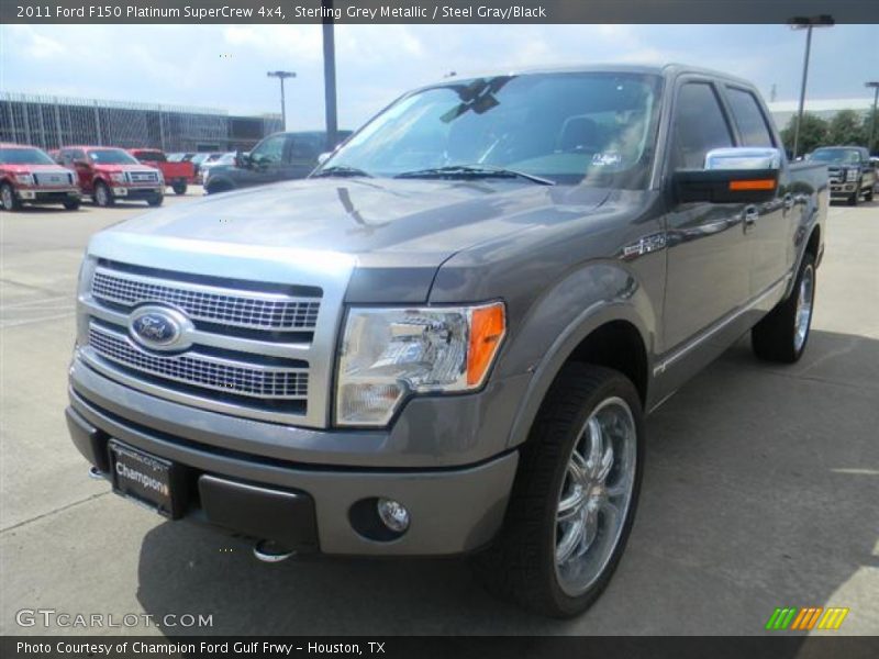 Sterling Grey Metallic / Steel Gray/Black 2011 Ford F150 Platinum SuperCrew 4x4