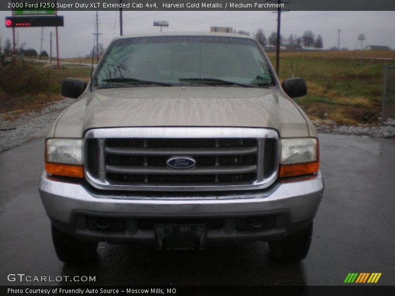Harvest Gold Metallic / Medium Parchment 2000 Ford F250 Super Duty XLT Extended Cab 4x4