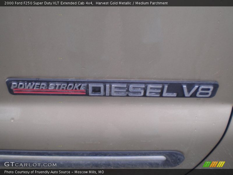 Harvest Gold Metallic / Medium Parchment 2000 Ford F250 Super Duty XLT Extended Cab 4x4