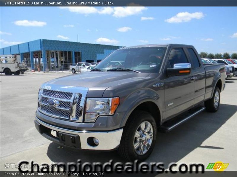 Sterling Grey Metallic / Black 2011 Ford F150 Lariat SuperCab