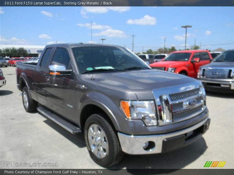 Sterling Grey Metallic / Black 2011 Ford F150 Lariat SuperCab