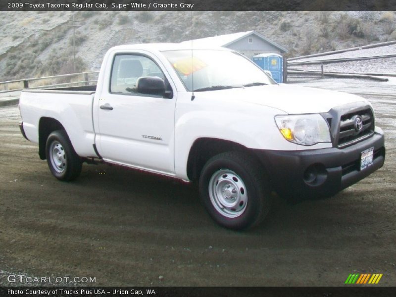 Super White / Graphite Gray 2009 Toyota Tacoma Regular Cab