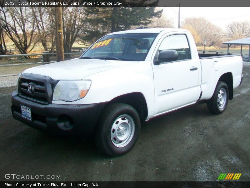Super White / Graphite Gray 2009 Toyota Tacoma Regular Cab