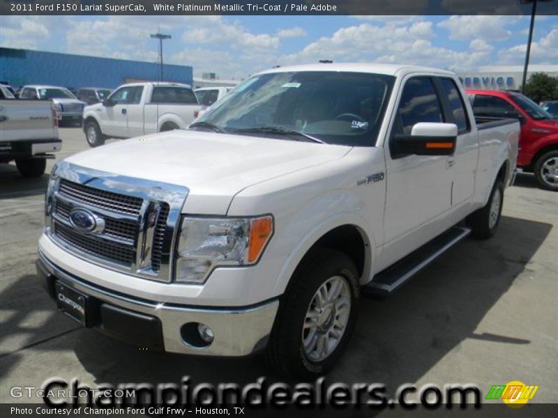 White Platinum Metallic Tri-Coat / Pale Adobe 2011 Ford F150 Lariat SuperCab