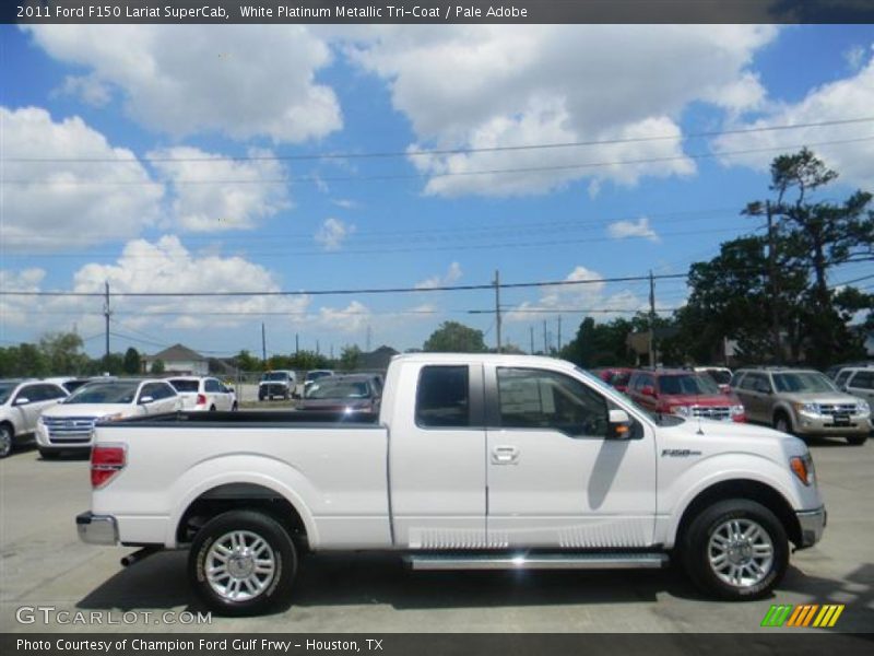 White Platinum Metallic Tri-Coat / Pale Adobe 2011 Ford F150 Lariat SuperCab