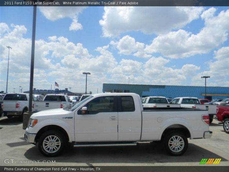 White Platinum Metallic Tri-Coat / Pale Adobe 2011 Ford F150 Lariat SuperCab