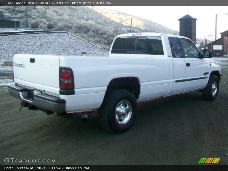 Bright White / Mist Gray 2002 Dodge Ram 2500 SLT Quad Cab