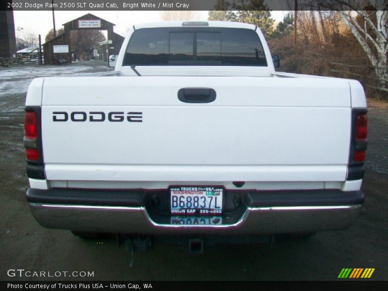 Bright White / Mist Gray 2002 Dodge Ram 2500 SLT Quad Cab