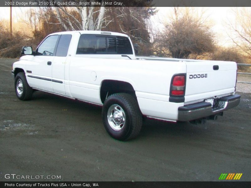 Bright White / Mist Gray 2002 Dodge Ram 2500 SLT Quad Cab