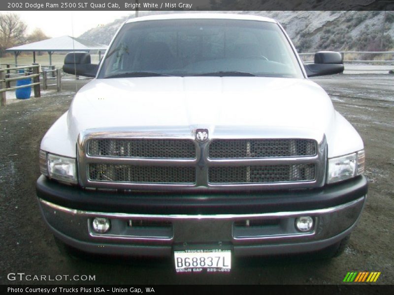 Bright White / Mist Gray 2002 Dodge Ram 2500 SLT Quad Cab