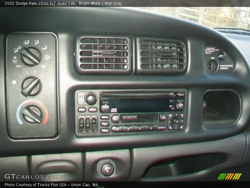 Bright White / Mist Gray 2002 Dodge Ram 2500 SLT Quad Cab