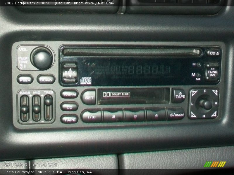 Bright White / Mist Gray 2002 Dodge Ram 2500 SLT Quad Cab
