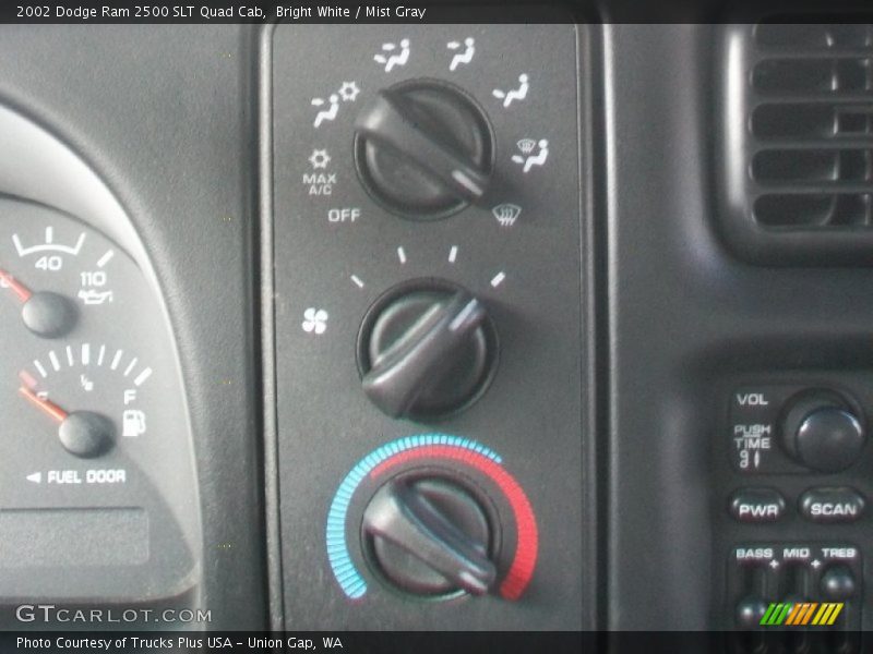 Bright White / Mist Gray 2002 Dodge Ram 2500 SLT Quad Cab