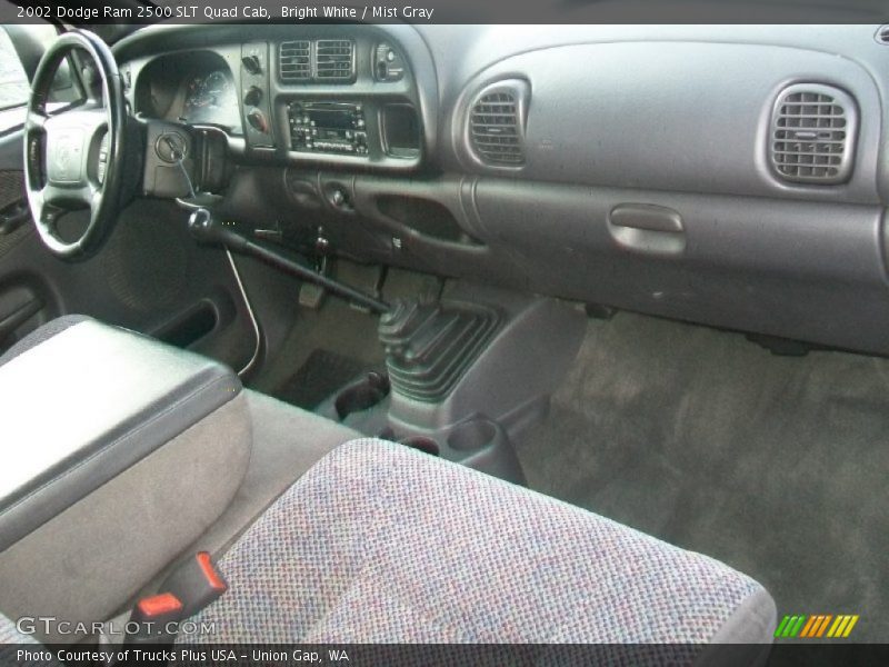 Bright White / Mist Gray 2002 Dodge Ram 2500 SLT Quad Cab