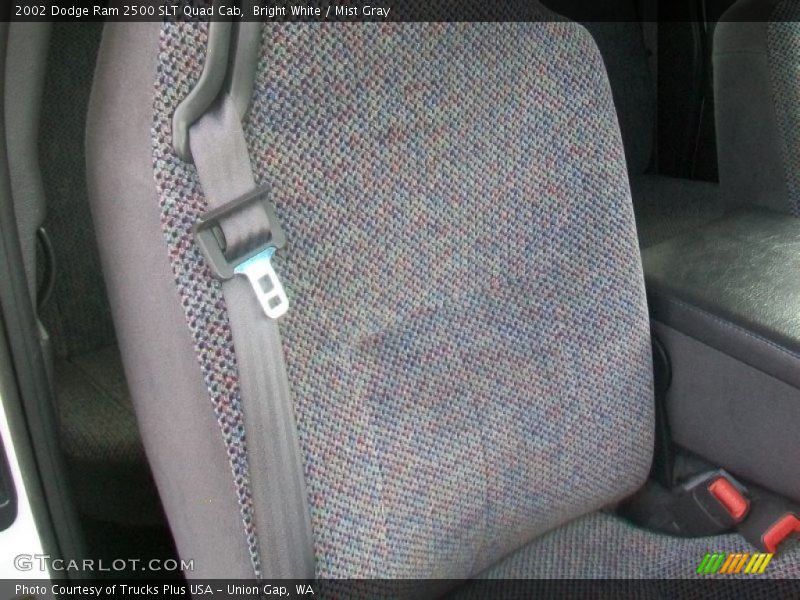 Bright White / Mist Gray 2002 Dodge Ram 2500 SLT Quad Cab