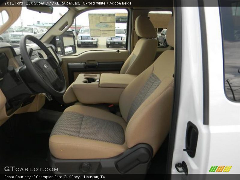 Oxford White / Adobe Beige 2011 Ford F250 Super Duty XLT SuperCab