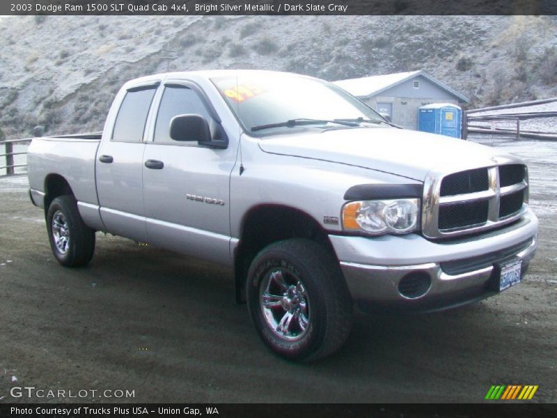 Bright Silver Metallic / Dark Slate Gray 2003 Dodge Ram 1500 SLT Quad Cab 4x4