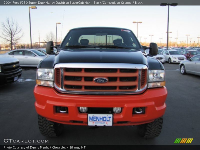 Black/Competition Orange / Black 2004 Ford F250 Super Duty Harley Davidson SuperCab 4x4