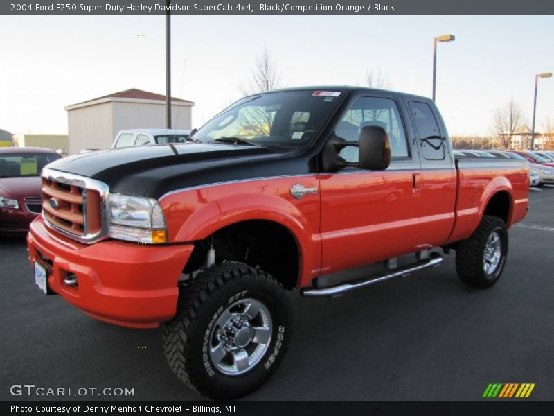 Black/Competition Orange / Black 2004 Ford F250 Super Duty Harley Davidson SuperCab 4x4