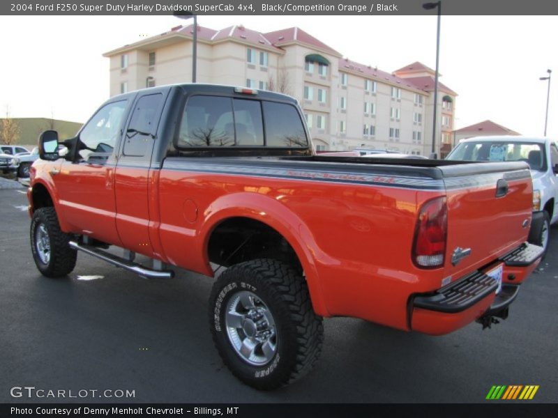 Black/Competition Orange / Black 2004 Ford F250 Super Duty Harley Davidson SuperCab 4x4